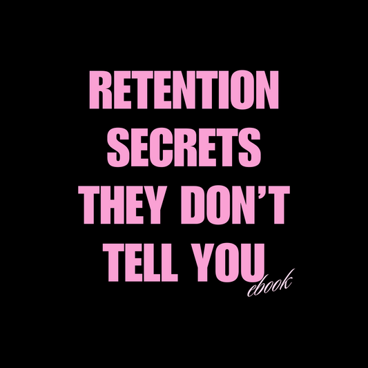 Pink text on a black background with 'ebook' in white.