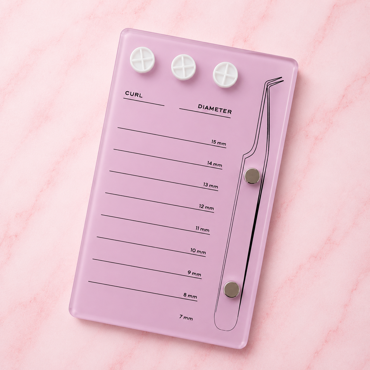 Lash Tile with Tweezer Magnet