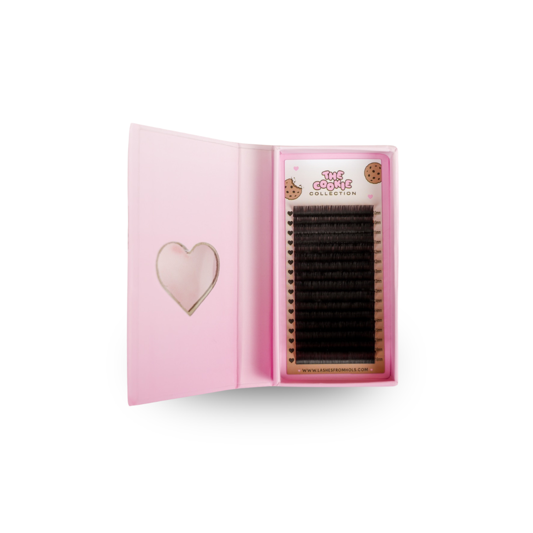 Normal Fanning dark brown lash tray, 0.05 D curl