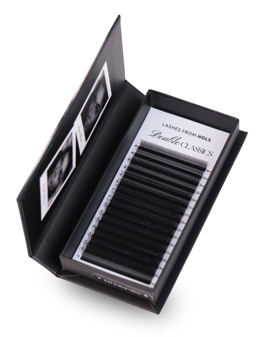 Double Classics lash tray, classic lash extensions